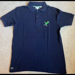 Boys size 16 rare Lacoste navy skiing polo